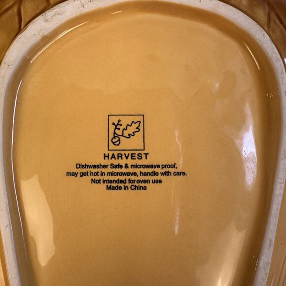 Vintage Ceramic Acorn Shape Serving Dish Large Candy Bowl Harvest Fall Plate - Picture 5 of 7